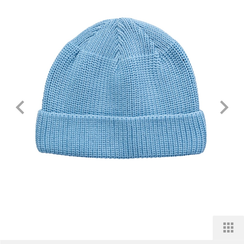 Pastel Blue and Lavender Fisherman Knit Beanies from  DSG Twitch + Allison